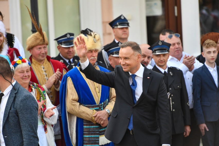 Prezydent Andrzej Duda podczas spotkania w Połczynie-Zdroju...
