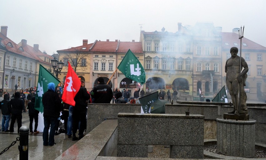 Manifestacja antyimigracyjna w Bielsku-Białej