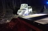 Dramatyczny wypadek. Auto dachowało i zapaliło się. Kierowca w ciężkim stanie