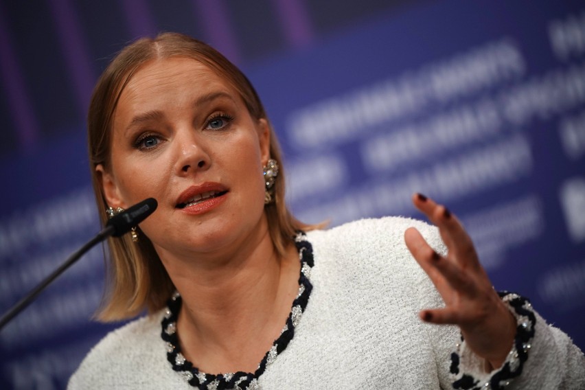 Joanna Kulig podczas konferencji prasowej festiwalu...