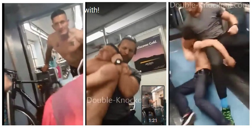 Polak bohaterem w USA! Obezwładnił pijanego, agresywnego mężczyznę w metrze! [FILM]
