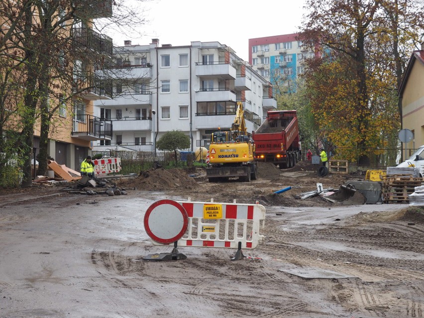 Trwa remont ul. Podgórnej i placu Kilińskiego w Koszalinie.