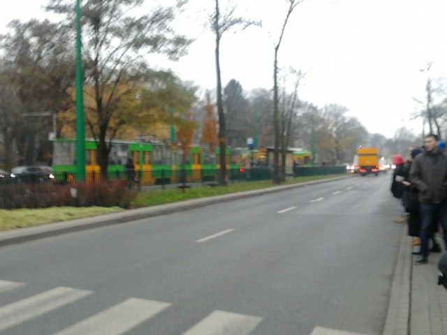 Poznań: Awaria tramwaju na rondzie Jana Nowaka-Jeziorańskiego