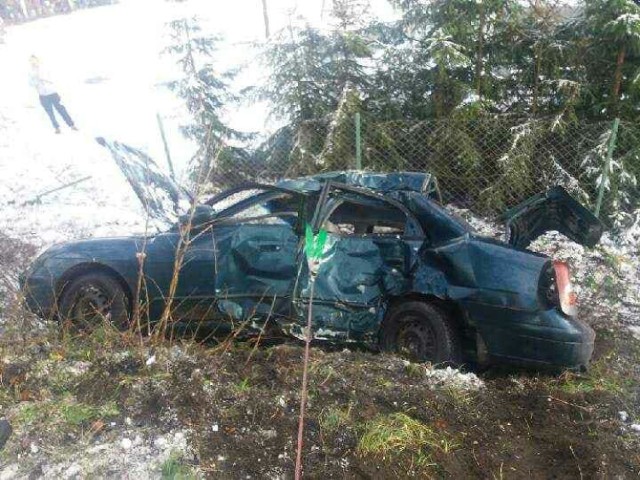 Poważny wypadek w Pałubicach, niedziela, 10 grudnia 2017