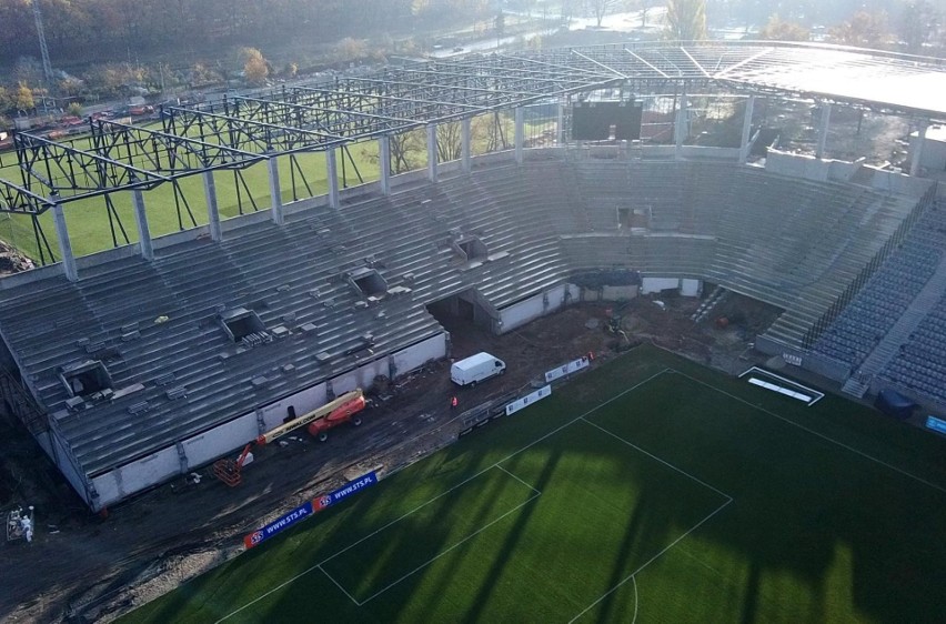 Stadion Pogoni - stan prac 15-17 listopada 2020.