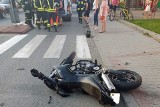 Wypadek w Barcicach. Samochód osobowy zderzył się z motocyklem