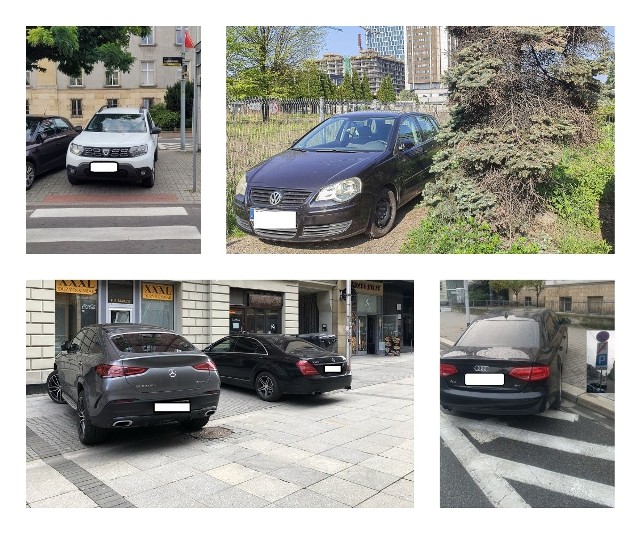 Mistrzowie parkowania w Katowicach przyłapani w ramach akcji "Wyzwanie: Parkowanie!".