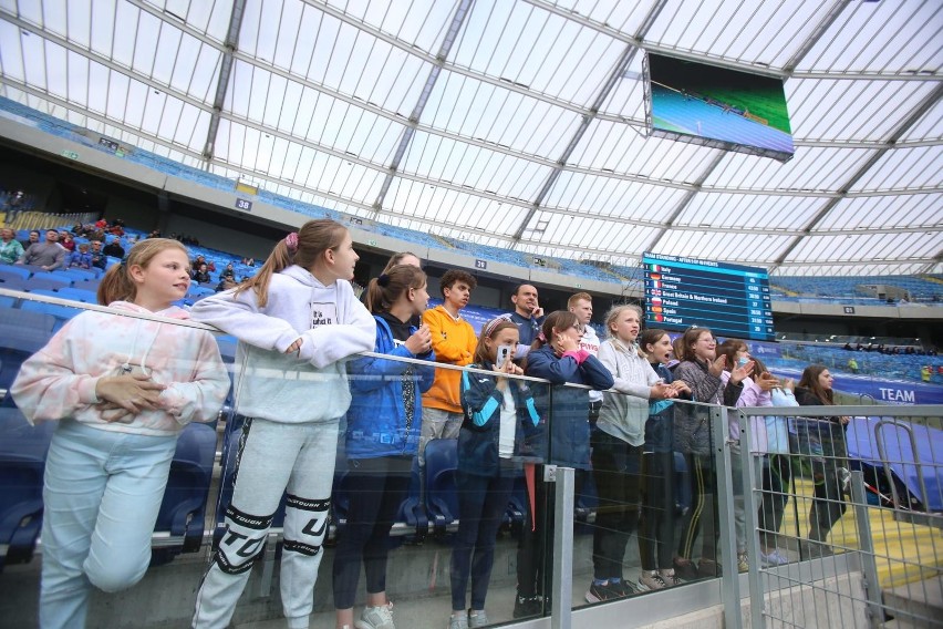 Kibice oglądali na Stadionie Śląskim zmagania lekkoatletów w...