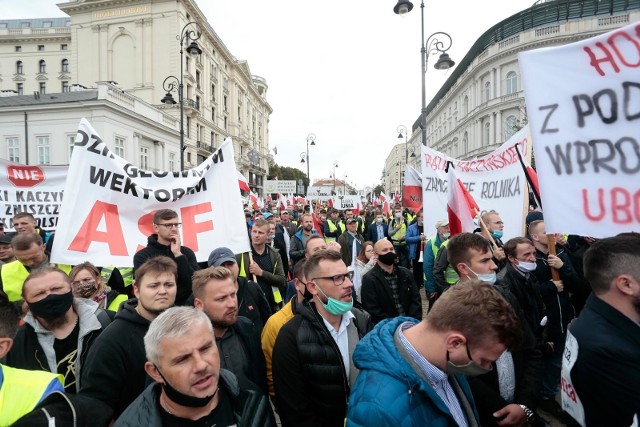 Protest rolników 30 września 2020 w Warszawie