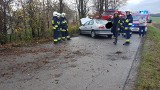 Wypadek w Gołyszynie. Samochód osobowy uderzył w drzewo