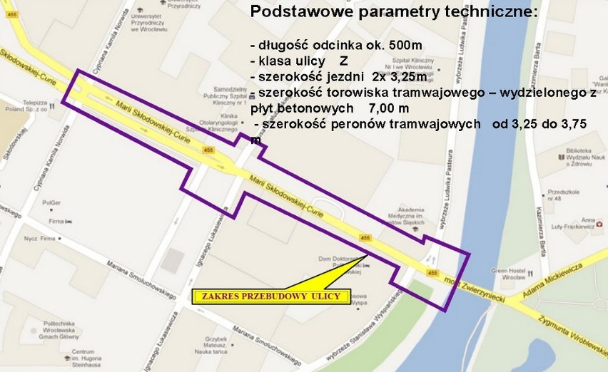 Remont ulicy Curie-Skłodowskiej - WIZUALIZACJE