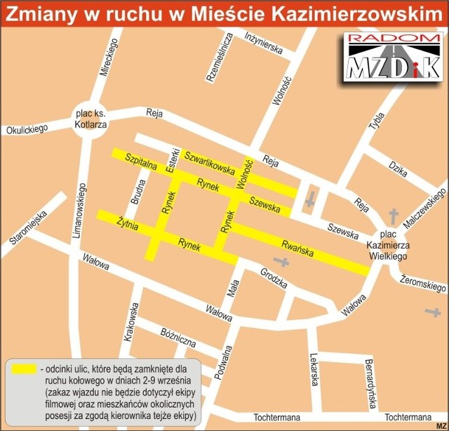 Zmiany w ruchu w Mieście Kazimierzowskim.