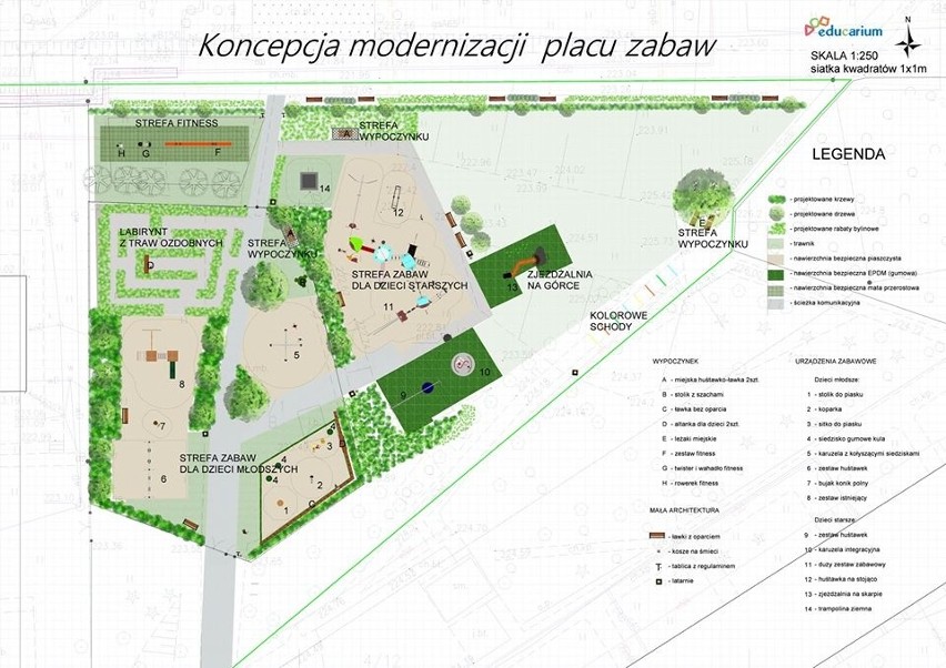 Kraków. Jest projekt modernizacji placu zabaw między ul. Opolską, a ul. Krowoderskich Zuchów [WIZUALIZACJE]