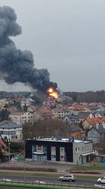 Gigantyczny pożar w Białymstoku. Dym było widać z daleka