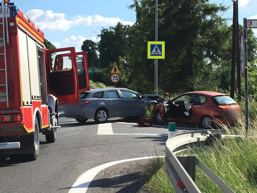 Wypadek na DK 7 w Miechowie