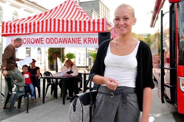 - To bardzo potrzebna akcja &#8211; mówiła Magdalena Michalska, która po raz pierwszy oddała krew.