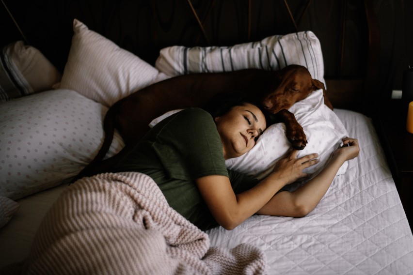Badania potwierdziły, że spanie z psem jest pomocne dla osób...