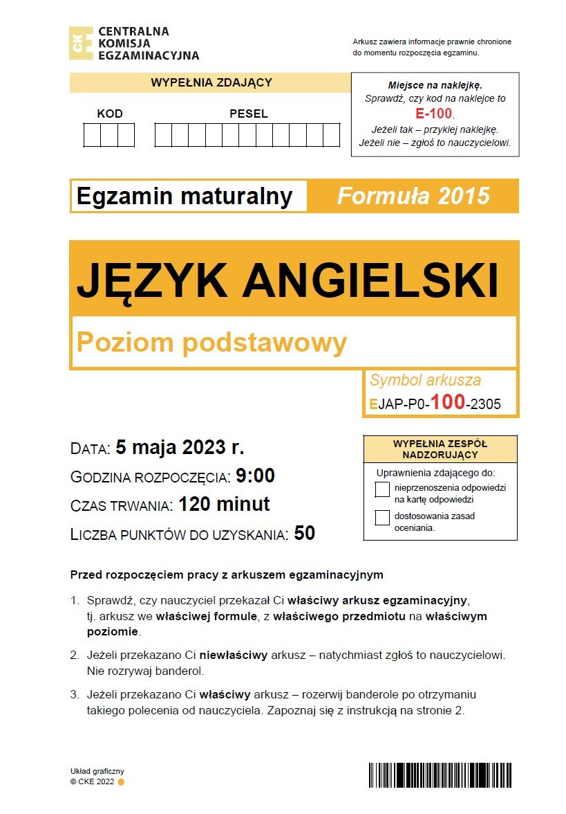 Matura w formule 2015