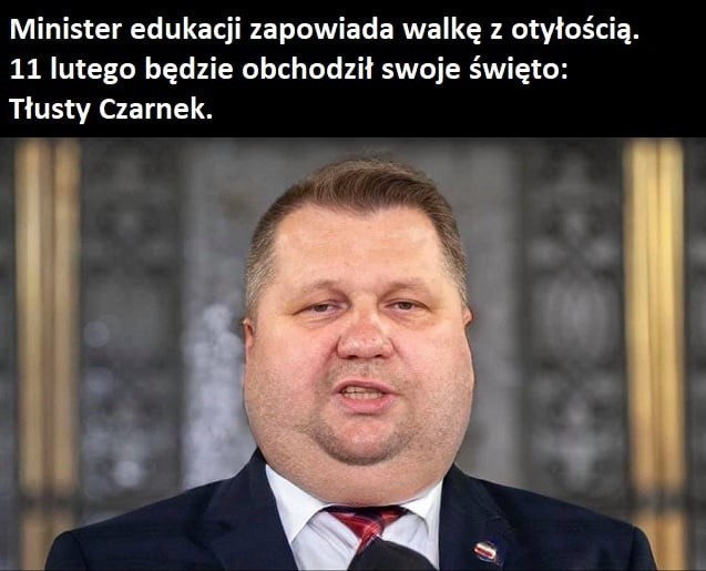Minister Czarnek zapowiada walkę z otyłością u dzieci...