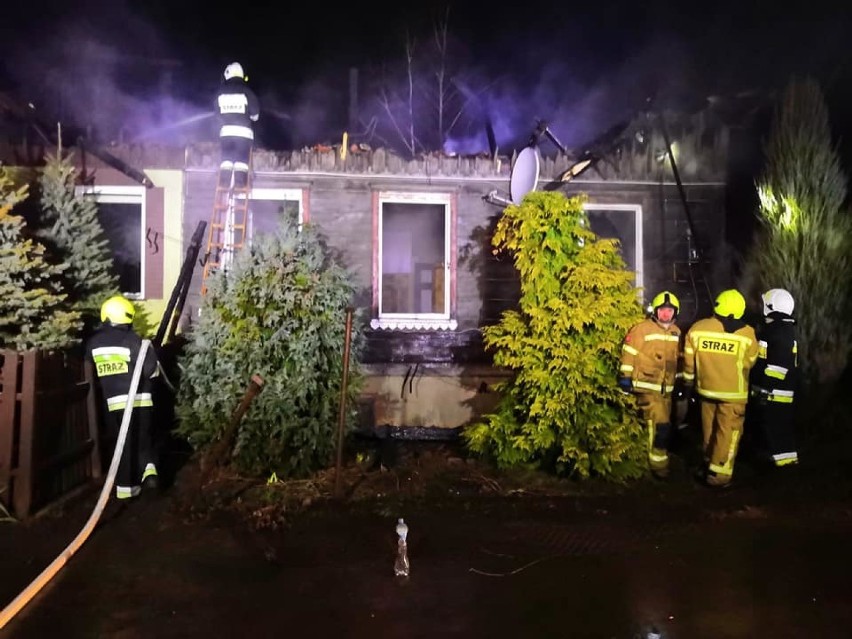 Nowy Staw. Pożar domów mieszkalnych przy ulicy Gdańskiej