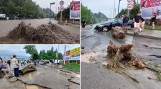 Burza i powódź sparaliżowały Nowy Sącz. Ulice Barska i Grabowa zamieniły się w rwącą rzekę. Zalane domy i samochody [ZDJECIA]