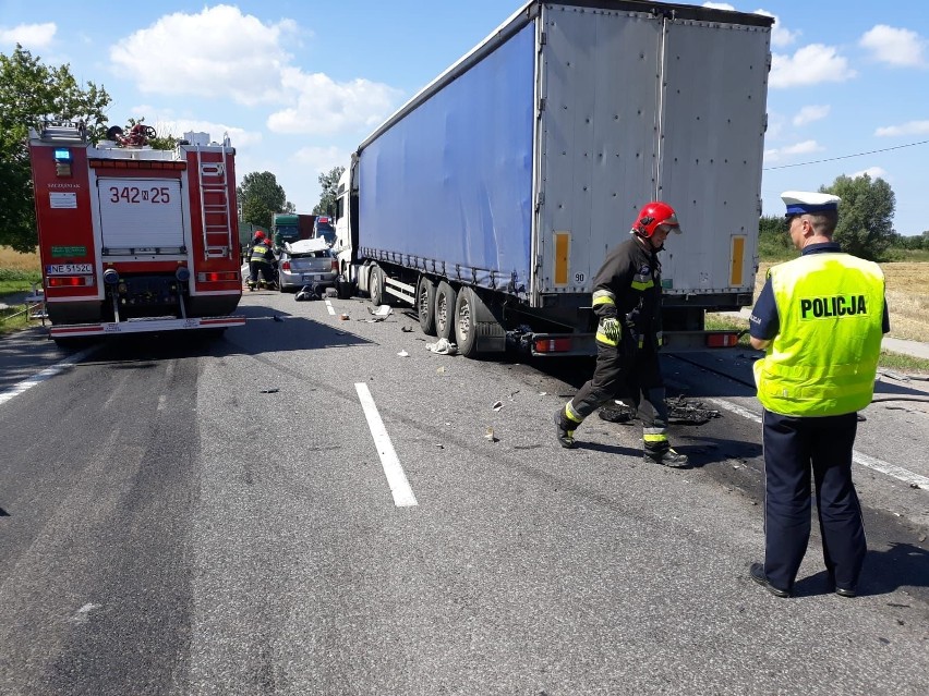 Śmiertelny wypadek w Kazimierzowie na drodze S7 24.07.2018