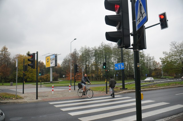 Przejście dla pieszych na ul. Armii Krajowej w Krakowie