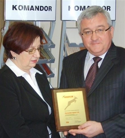 Barbara Kozłowska z ING Banku Ślaskiego i Marian Wach z Komandor Opole.