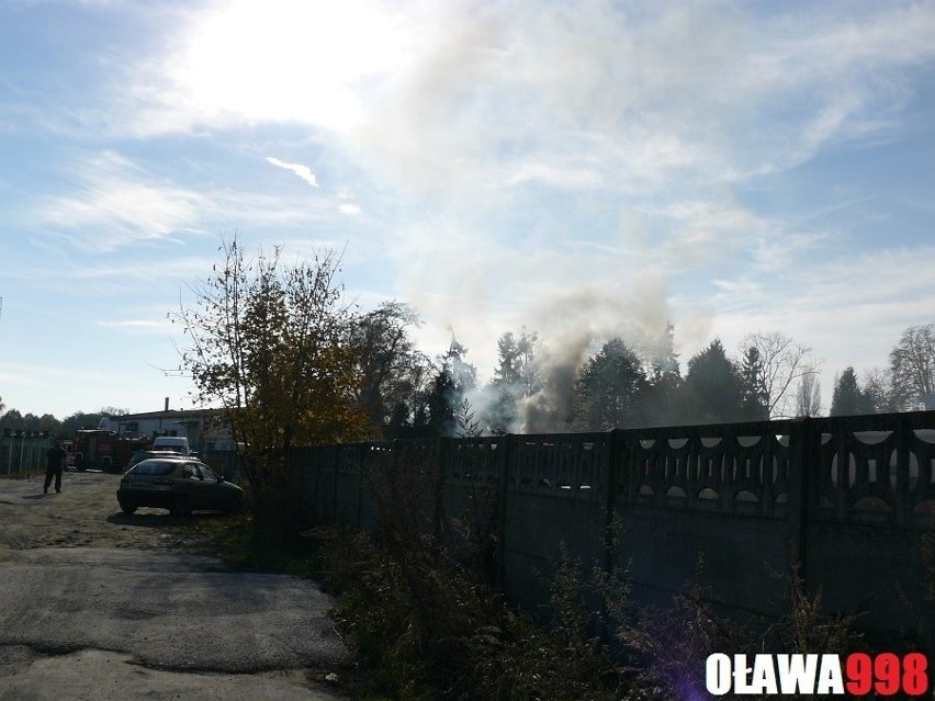 Pożar samochodów w Oławie. Spłonęło siedem aut (ZDJĘCIA)