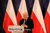 Jarosław Kaczyński z wizytą w Białymstoku. Na spotkanie w operze podlaskiej przyszły tłumy mieszkańców (zdjęcia, video)