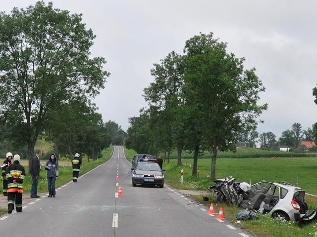 Renault uderzył w betonowy przepust