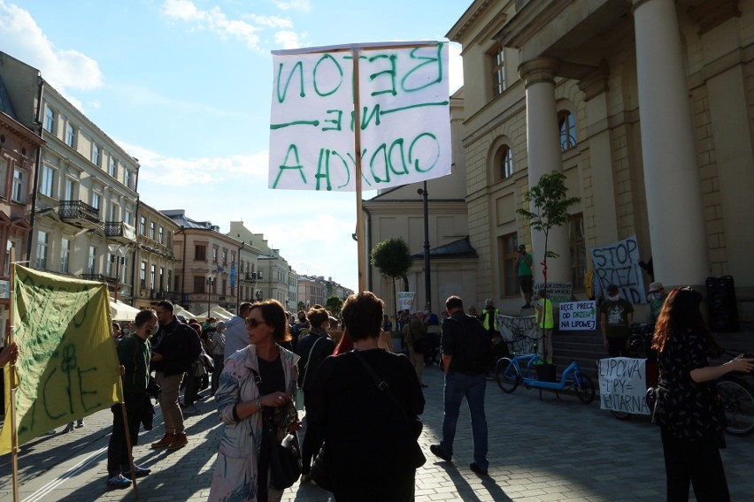 Protestowali w obronie drzew w Lublinie. „Krzysztof nie przesadzaj''