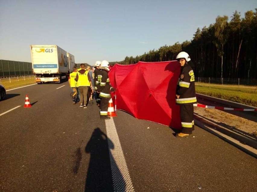 Wypadek w Brzeziu: Ciężarówka potrąciła dwie osoby. Jedna nie żyje, druga walczy o życie