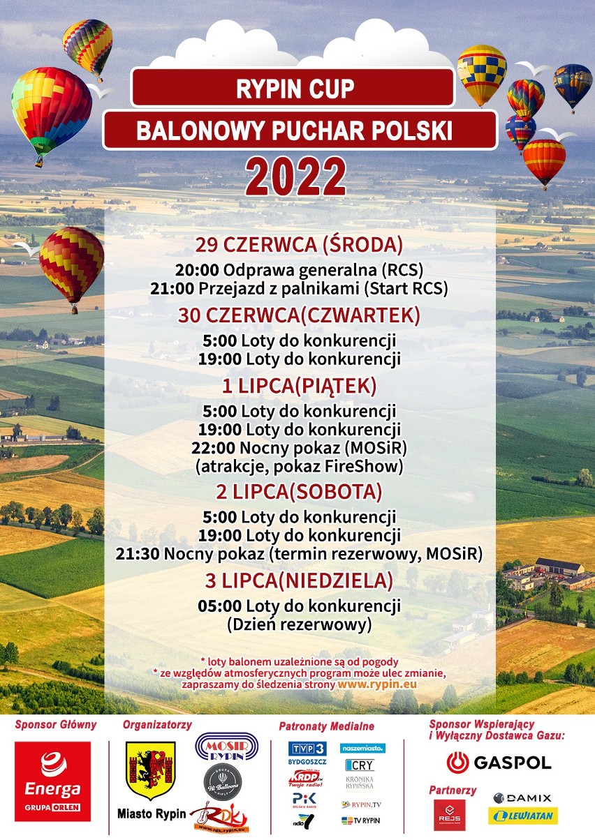 Festiwal Balonowy ponownie w Rypinie. Tak wygląda program tegorocznej edycji imprezy