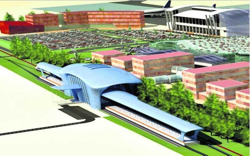 Tak ma w przyszłości wyglądać dworzec pod lotniskiem w...
