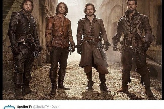 "The Musketeers 1" od stycznia 2015 w BBC (fot. screen z Twitter.com)