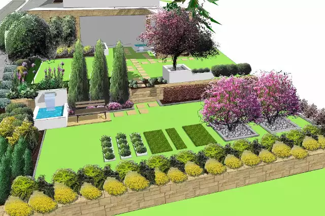 Projekt ogrodu przy domuPodczas projektowania ogrodu warto udać się do eksperta - projektanta, który stworzy plan i wizualizację.