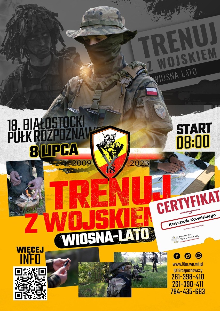 Już w sobotę w Białymstoku i Suwałkach odbędzie się kolejne szkolenie w ramach programu "Trenuj z Wojskiem"