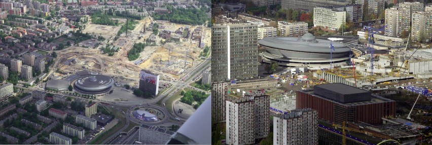 A na koniec - porównanie okolic ronda i Spodka z roku 2012...