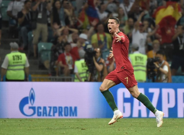 15.06.2018 soczimistrzostwa swiata mecz  pomiedzy reprezentacja portugalii  a hiszpanii - portugalia hiszpania - rozegrany na stadionie fisht w soczi - stadion olimpijskinz cristiano ronaldo wolrd cup match beetwen portugal and spainfot. bartek syta / polska press