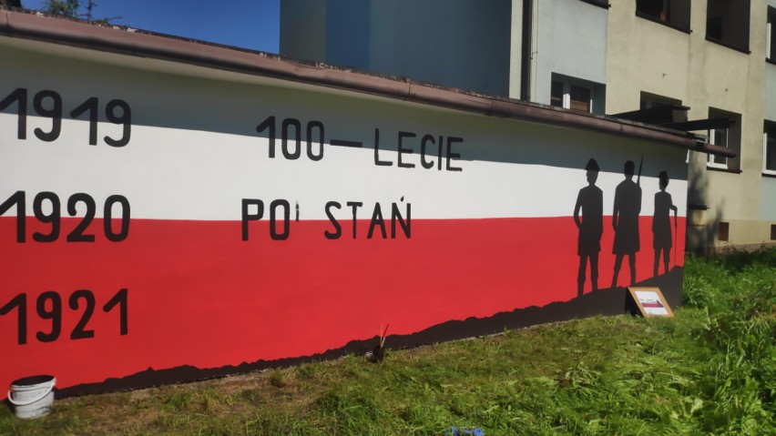 Patriotyczne murale w Jastrzębiu. Pojawiły się na garażach...