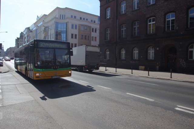 31.03.2017 poznan gd ulica garbary planowany buspas autobus korek. glos wielkopolski. fot. grzegorz dembinski/polska press