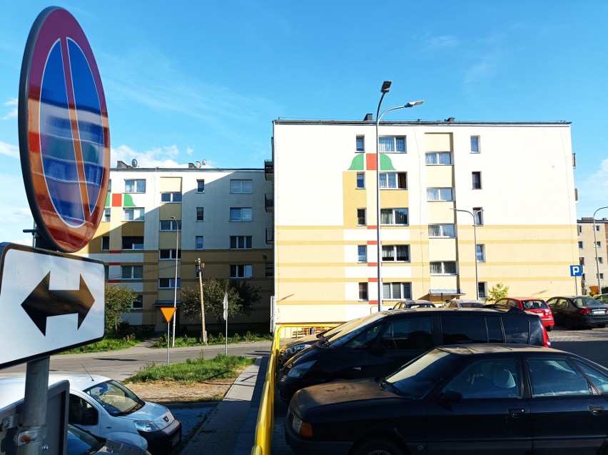 Na parkingu osiedla Widok w Świebodzinie stanął znak...