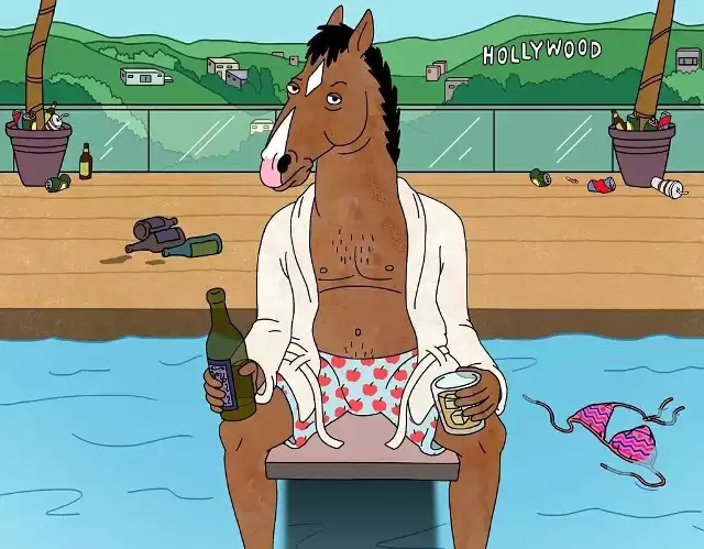"BoJack Horseman"BoJack Horseman, koń-aktor znany z emitowanego w latach 90. sitcomu "Rozbrykani", żyje od imprezy do imprezy. Po kilku latach staczania się postanawia rozpocząć karierę od nowa, wciąż zmagając się z uzależnieniami i wynikającymi z nich tragikomicznymi sytuacjami. W ponownym odnalezieniu się w brutalnym świecie gwiazd i celebrytów pomagają mu jego współlokator Todd Chavez, agentka Carolyn i ghostwriterka Diane Nguyen.Netflix