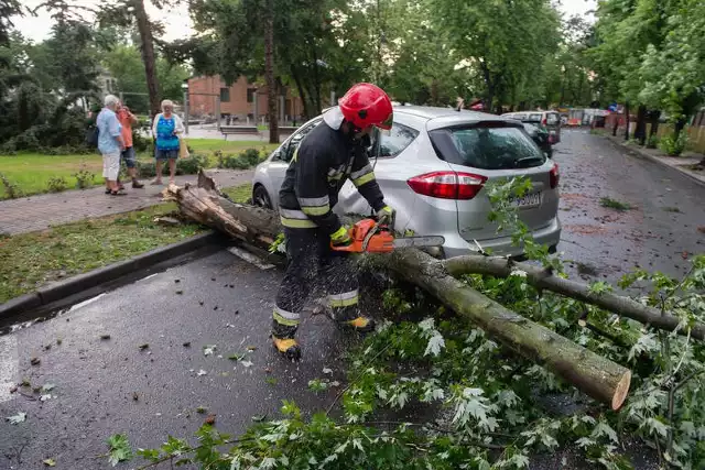 Nad Kujawami i Pomorzem przetaczają się silne burze. Od początku tygodnia na niebie pojawia się wiele chmur, z których mocno pada. Do tego w porywach wiatr osiąga dużą prędkość i wyrządza szkody. Tylko w poniedziałek strażacy wyjeżdżali do interwencji ok. 60 razy. Wtorek był jeszcze bardziej pracowity, a zgłoszeń było aż 153.