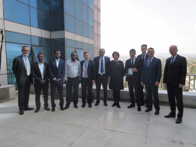 Delegacja polskiego zespołu Asseco na spotkaniu z przedstawicielami INSA w Addis Abebie – styczeń 2017 roku