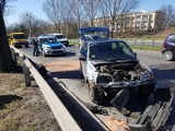 Wypadek na ulicy Nysy Łużyckiej w Opolu. Jedna osoba ranna w zderzeniu trzech samochodów