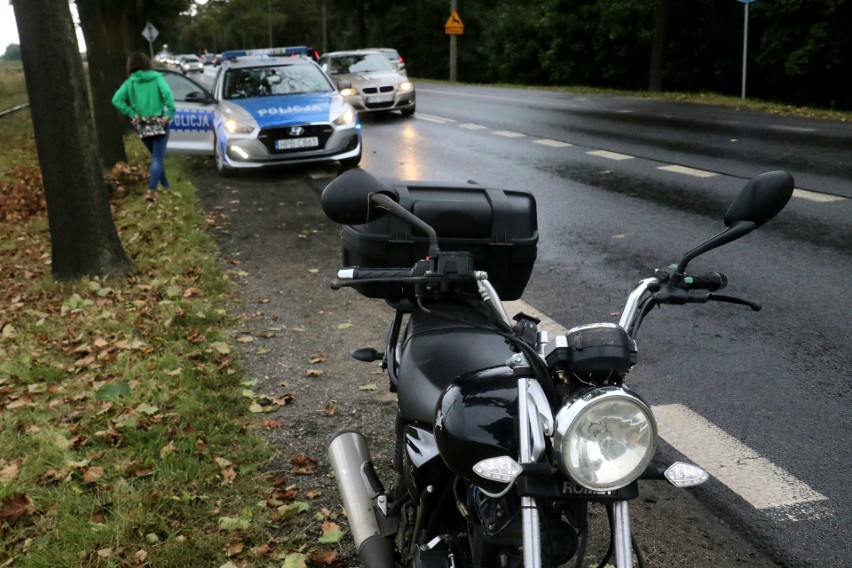 Zderzenie motocykla z samochodem osobowym na ul. Kosmonautów...