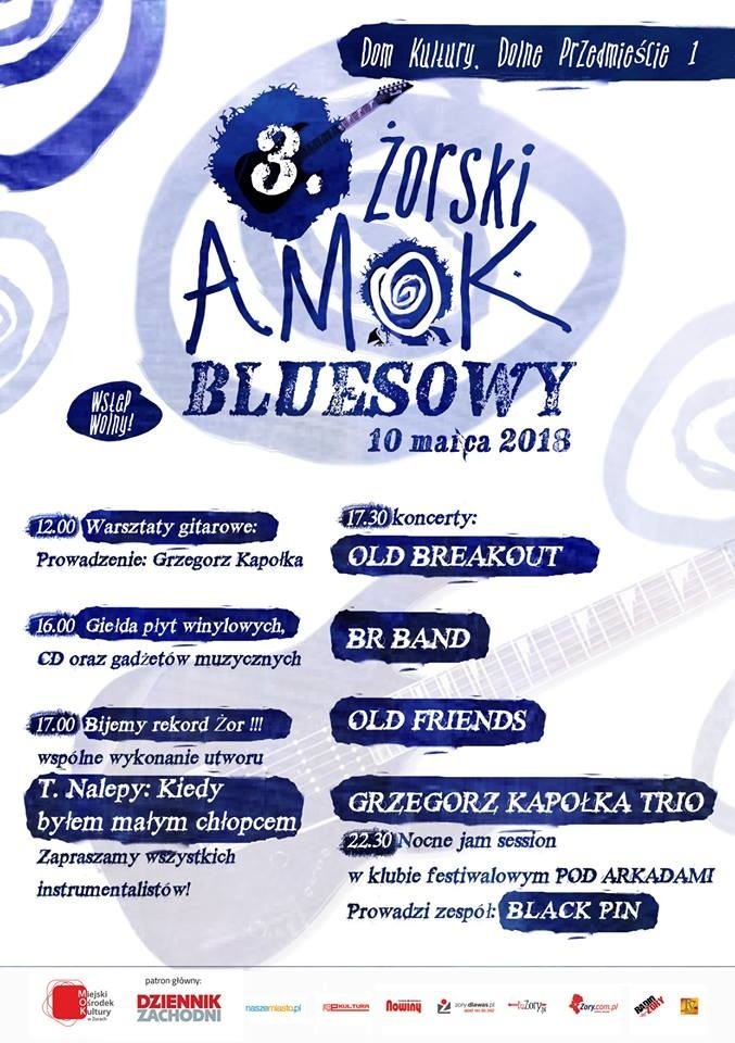 3. Żorski Amok Bluesowy już w sobotę. Old Breakout i Kapołka na scenie. Później jam session 