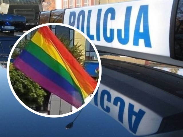 Policjanci z Grudziądza ujęli 16-latka, który wyrwał flagę LGBT i uciekł. Przyznał się do kradzieży